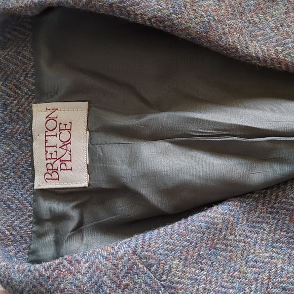 Vintage Wool Jacket Lined Gray Grey Mauve - Picture 2 of 8